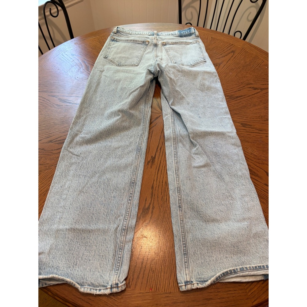 Abercrombie & Fitch The 90s Relaxed Jean Womens 30/10S Light Wash High Rise Dist - Picture 6 of 7